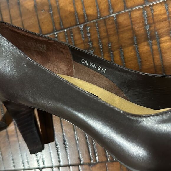 Etienne Aigner brown leather heels Calvin 8 - Picture 6 of 8